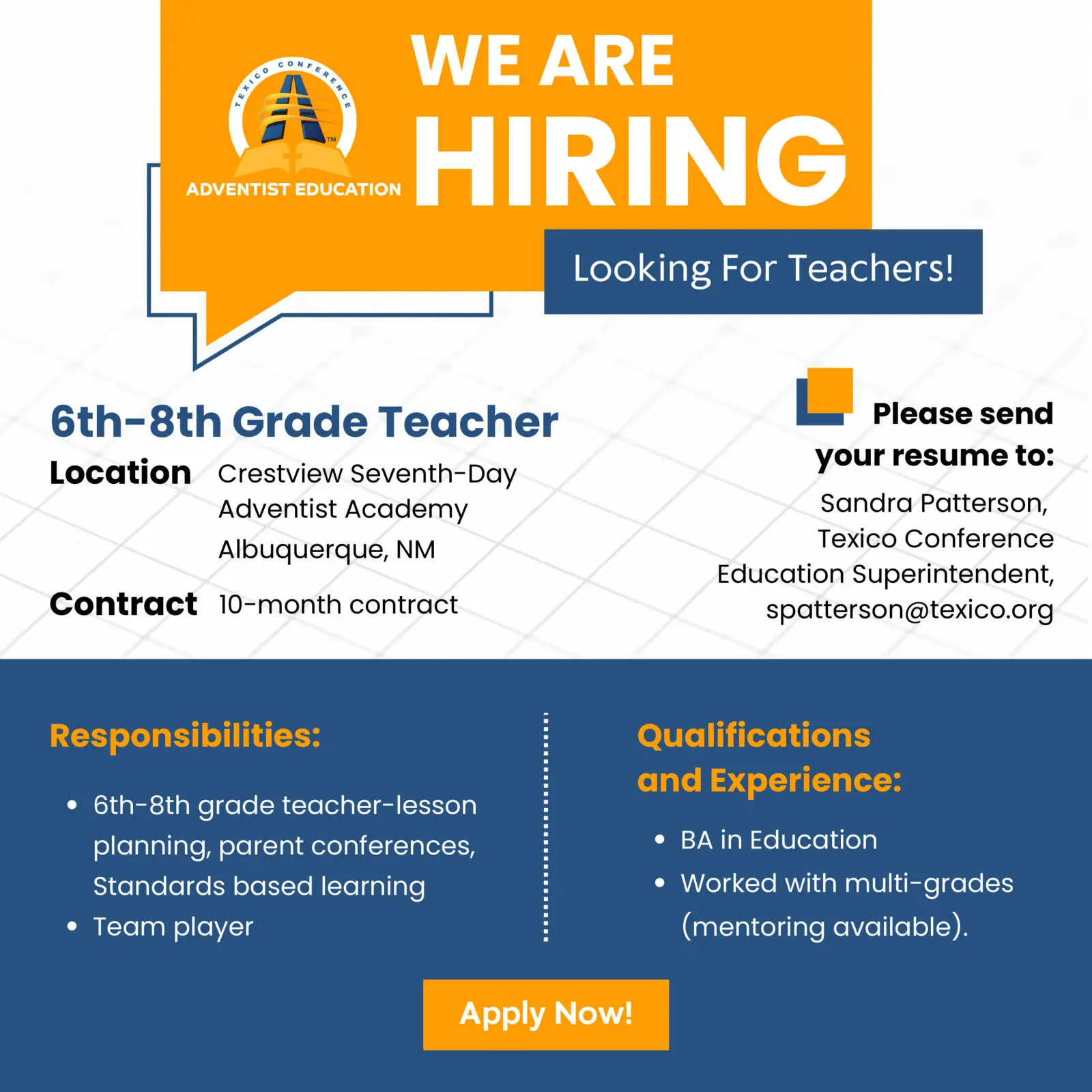 Looking For Teachers! Education
